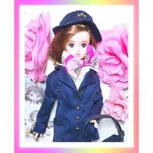 VTG Takara Japan Miss Jenny Friend Sakurako Fashion Doll Barbie Stewardess 2001